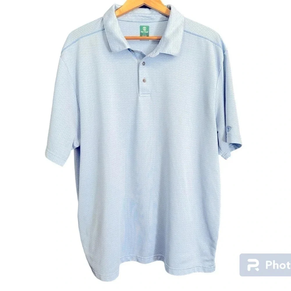 Pro Tour Men’s Cool Play Golf shirt. Size 2XL. Carolina or just light Blue
